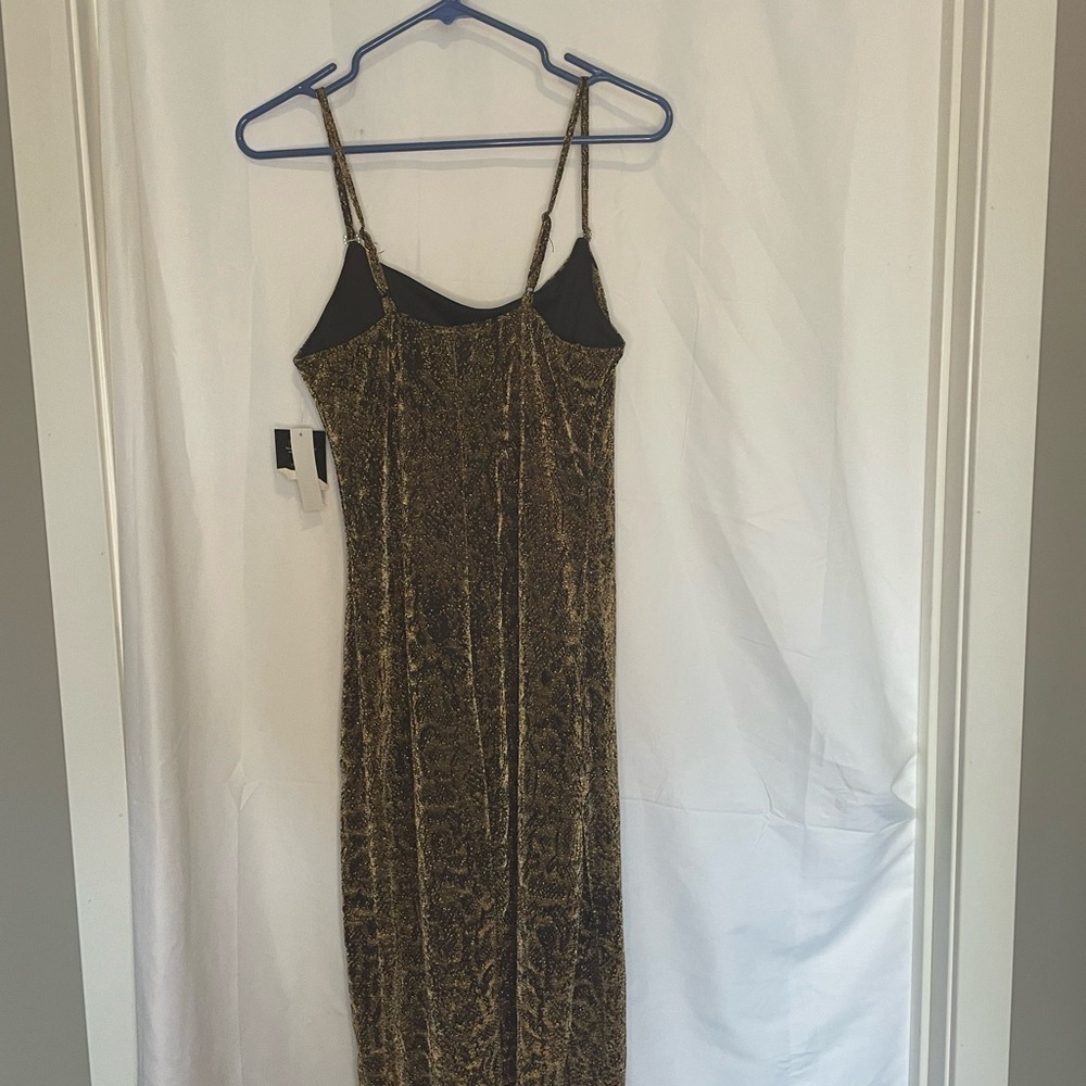 Planet Gold/ Women’s black and gold metallic dress​​​​​​​​​